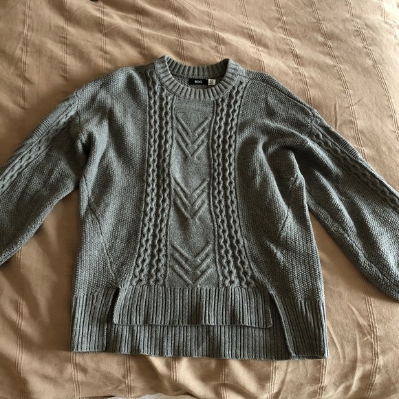 BDG Cable Knit Balloon Sleeve Sweater - Picture 1 of 7